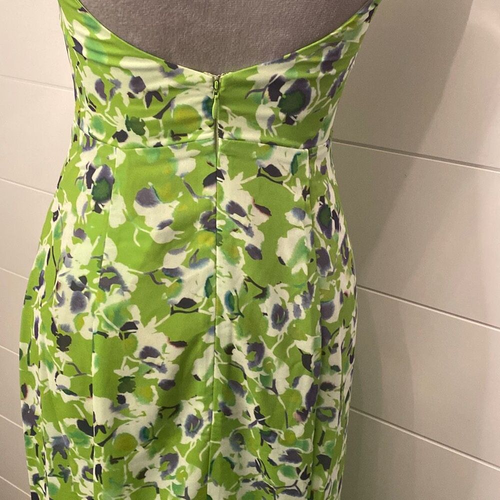 Green Floral Maxi Dress with Cutout Detail - Picture 9 of 14
